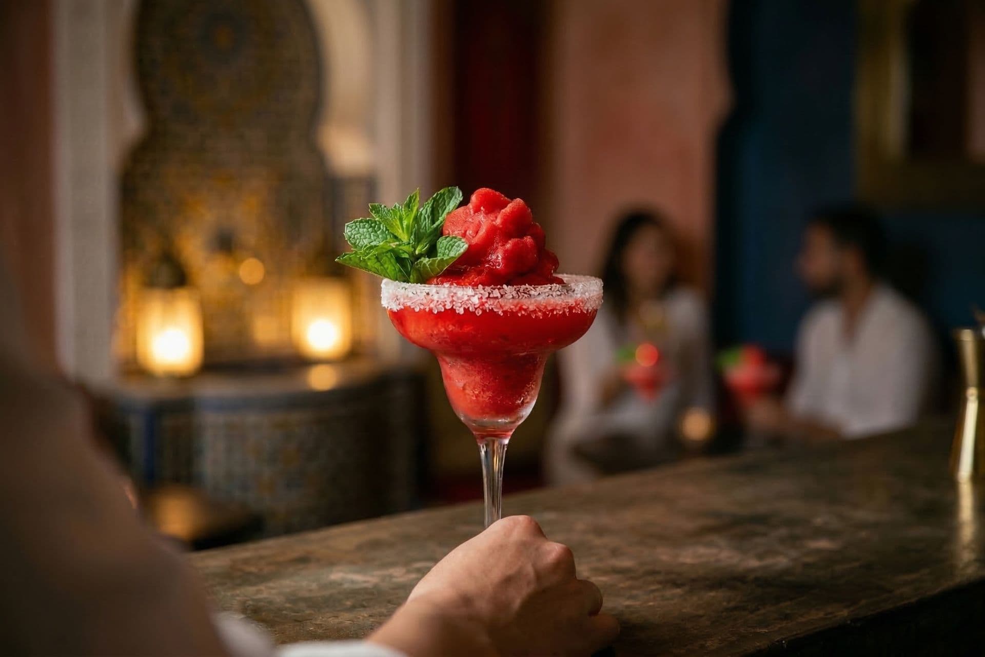 Cocktail glacé framboise